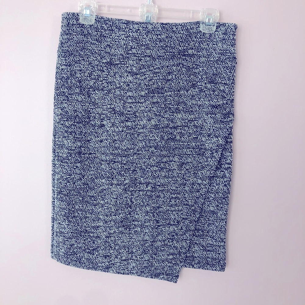 LOFT Grey Wrapped Stretchy Pencil Skirt